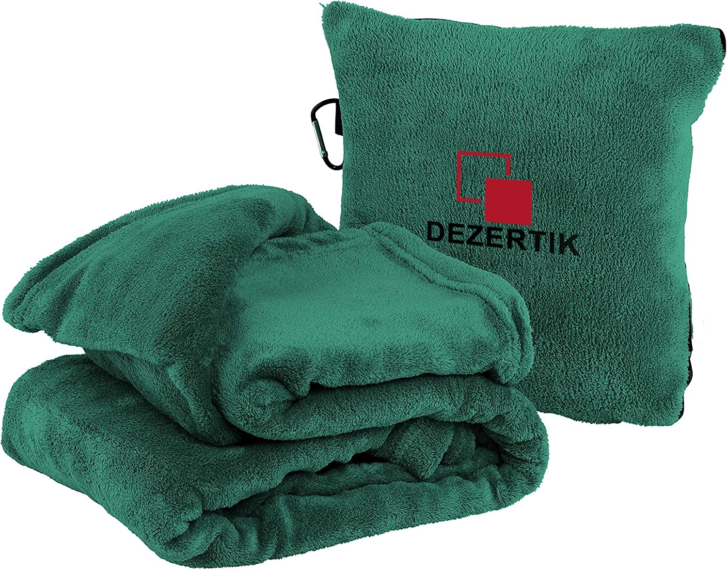 2 In 1 Fleece Travel Blanket W/ Stuffable Pillowcase 2