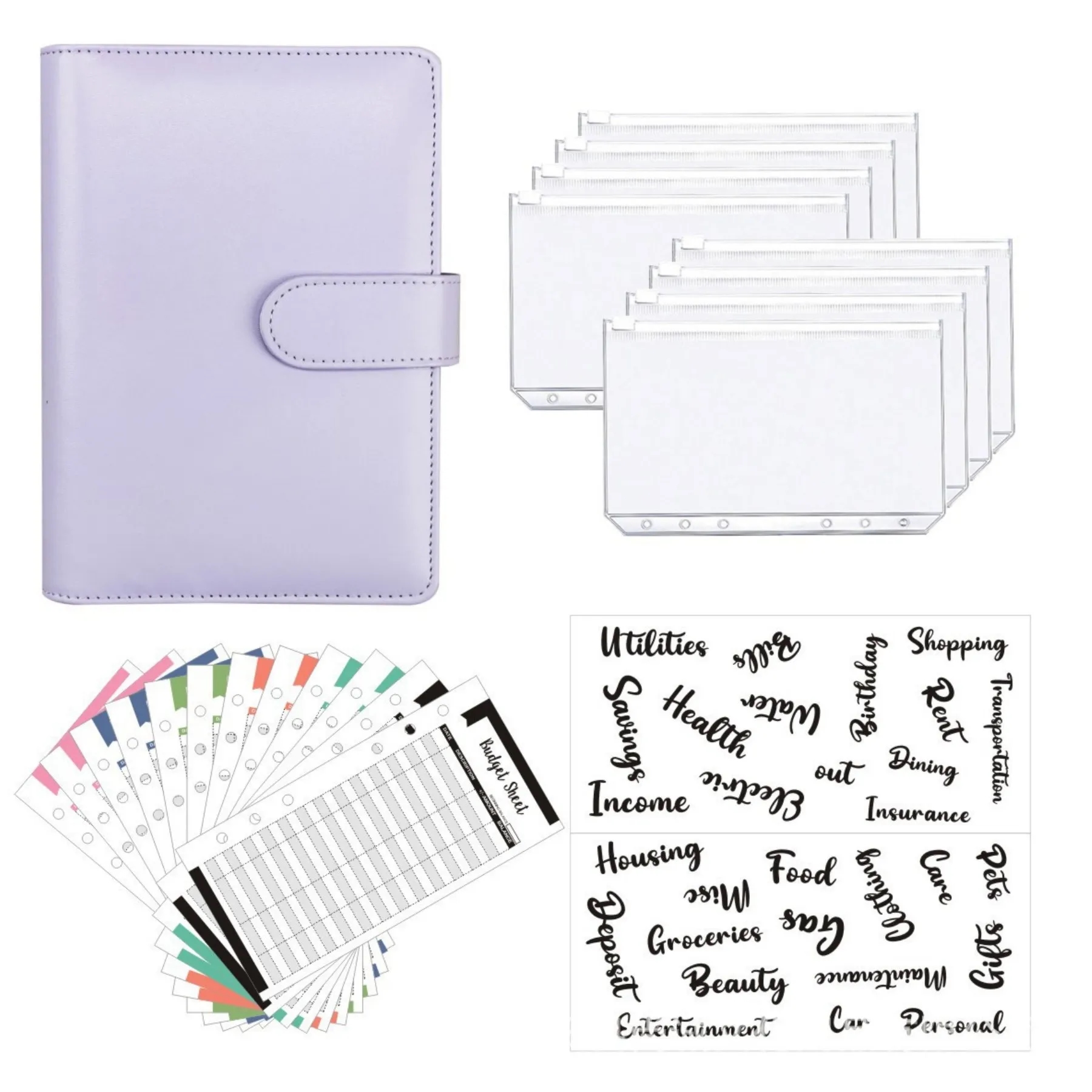 A6 PU Leather Binder Budget Planner 21