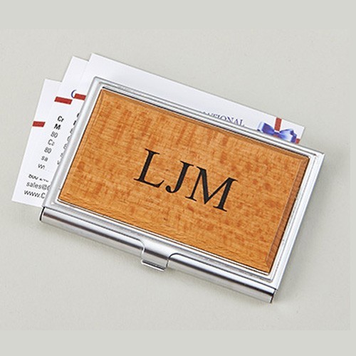 Wood Covered Card Case 1