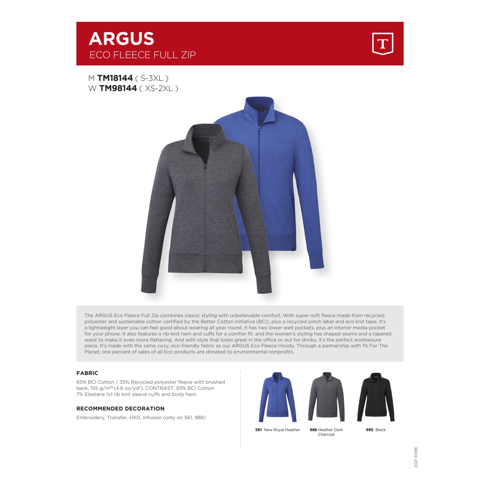 Women's ARGUS Eco Fleece Full Zip 81