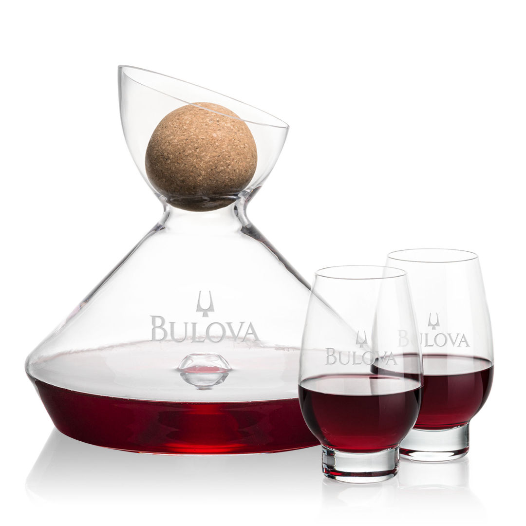 Woodbury Carafe w/Cork Stopper & Glenarden Stemless Wine