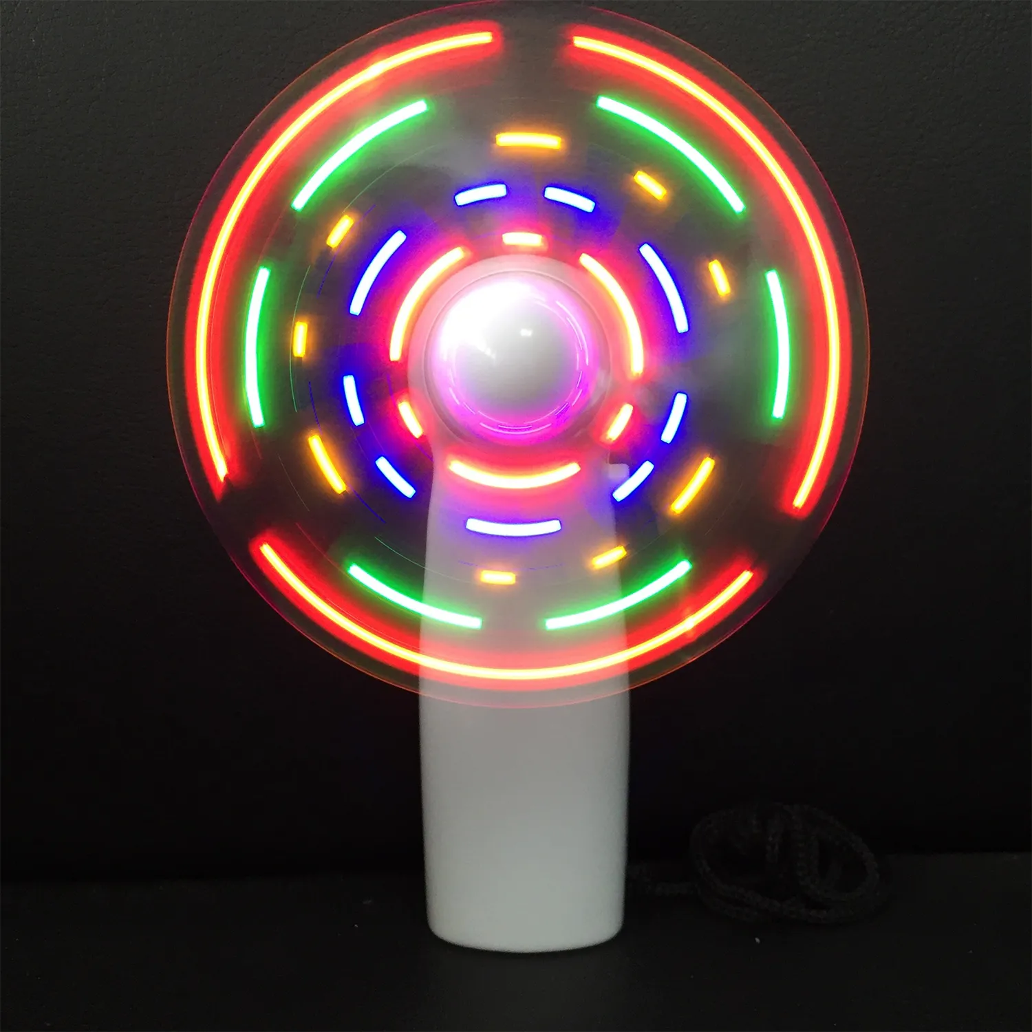 Handheld Fan With LED Custom Message 1