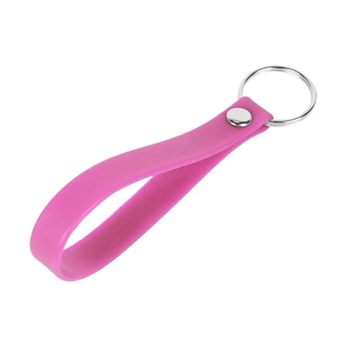 1/2"W SCREEN PRINTED SILICONE BRACELET KEYRING 10