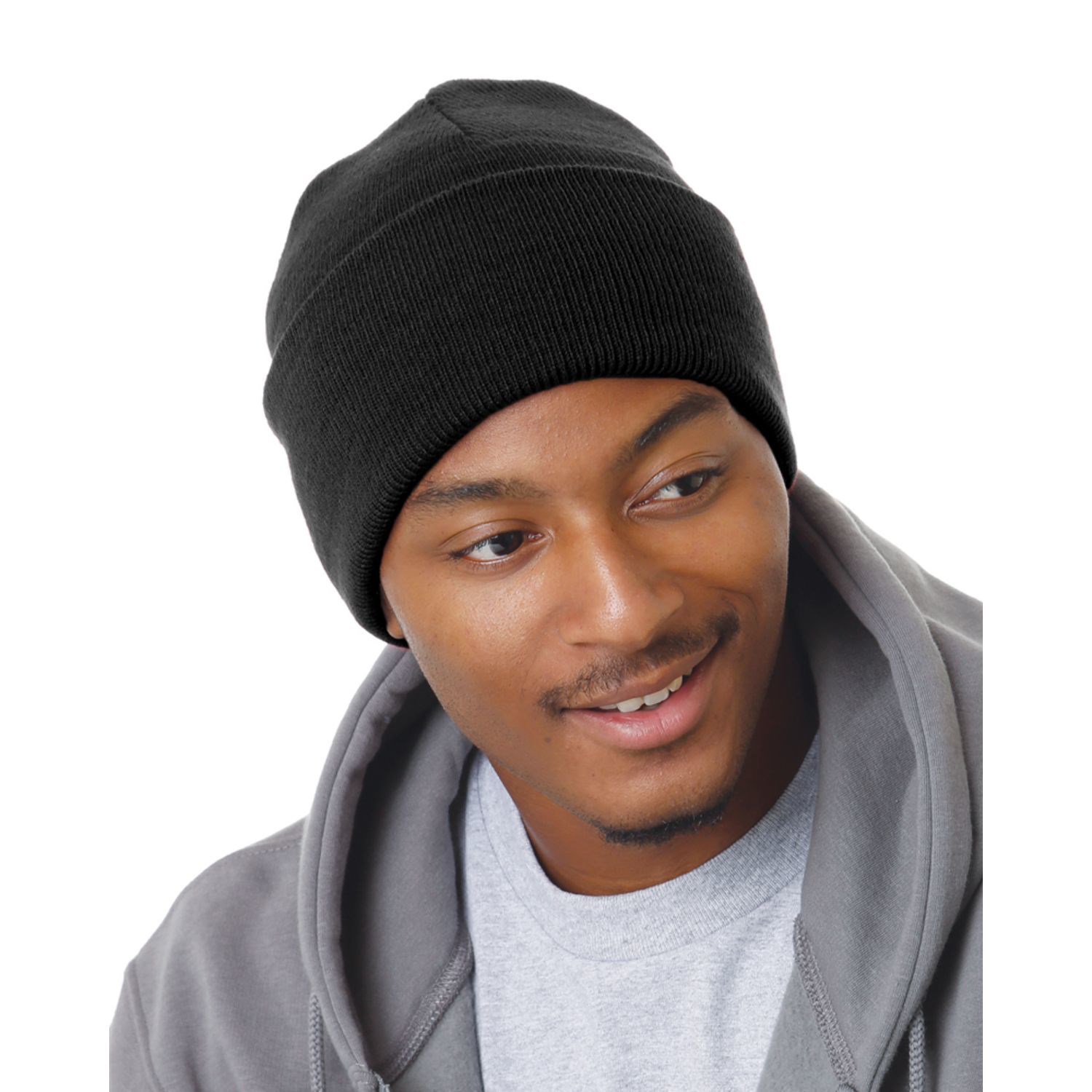 100% USA-Union Made 12" Headwear Acrylic Knit Cuff Beanie