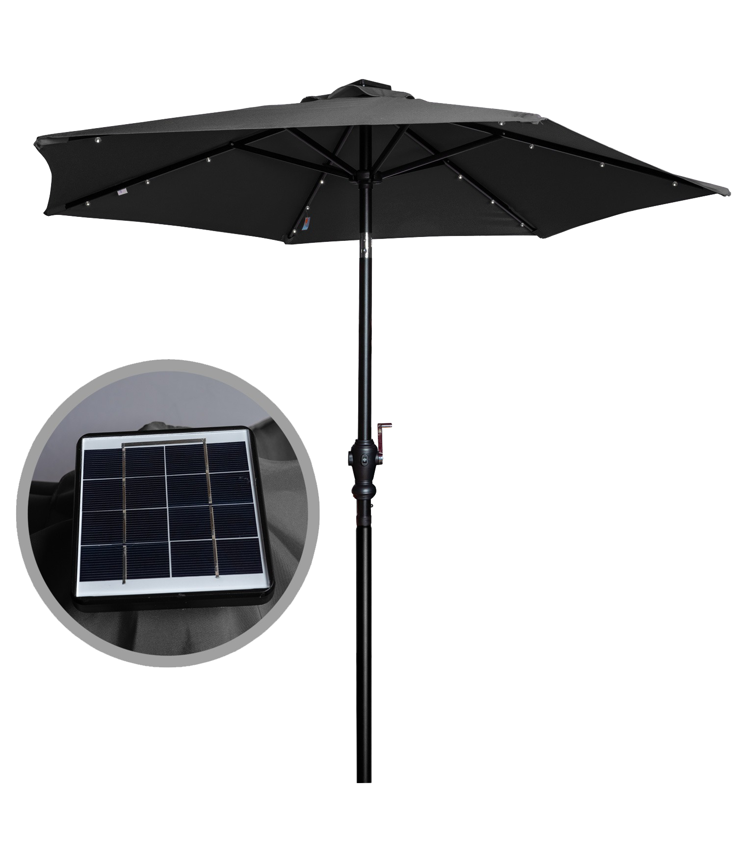 7' LED Market Umbrella 3