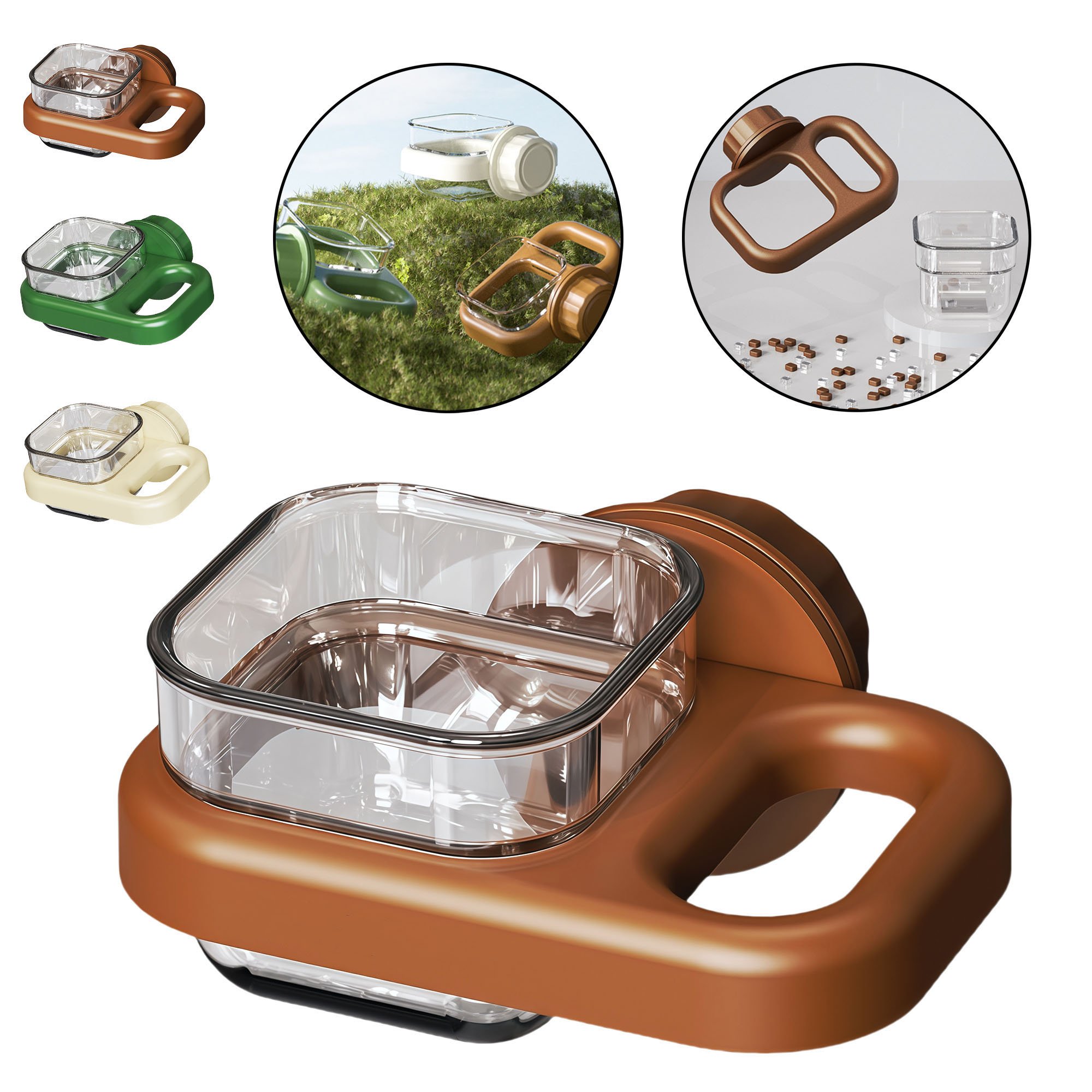 Square Bird Feeder with Water Dish 4