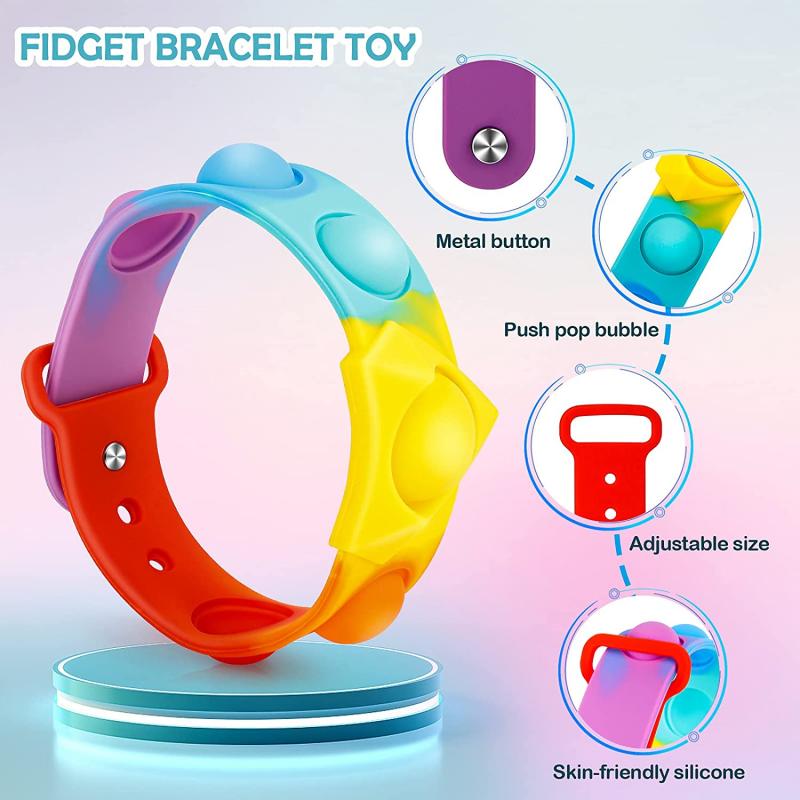 Silicone Push Bubble Fidget Toy Bracelet 5