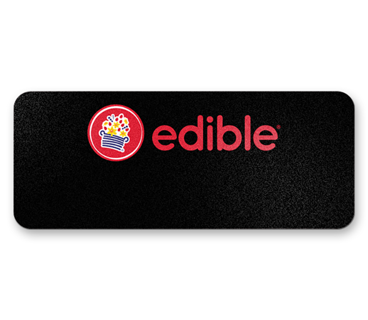 0-3 sq in Black Plastic Reusable Badge 1