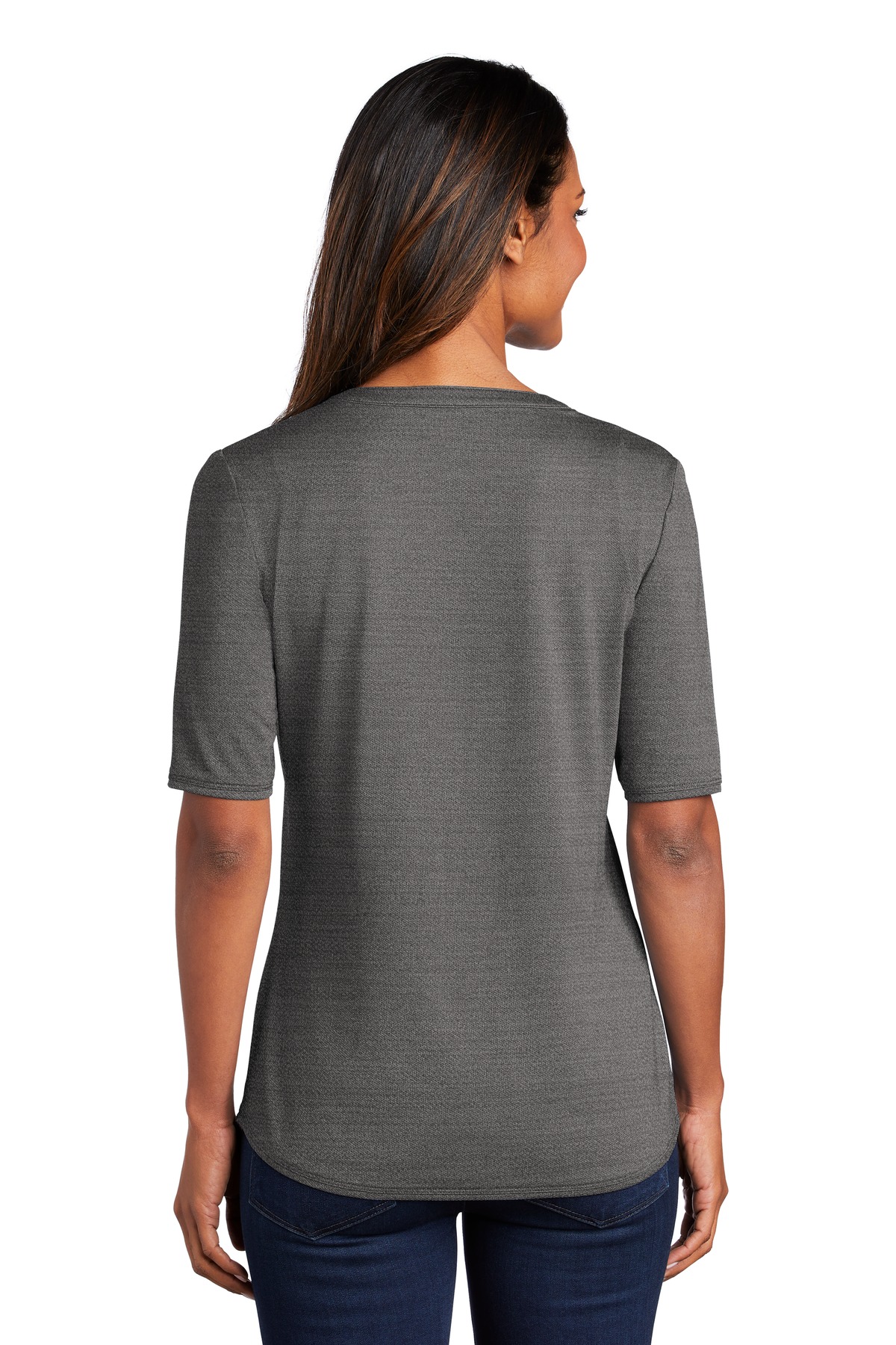 Women's Stretch Heather Open Neck Top