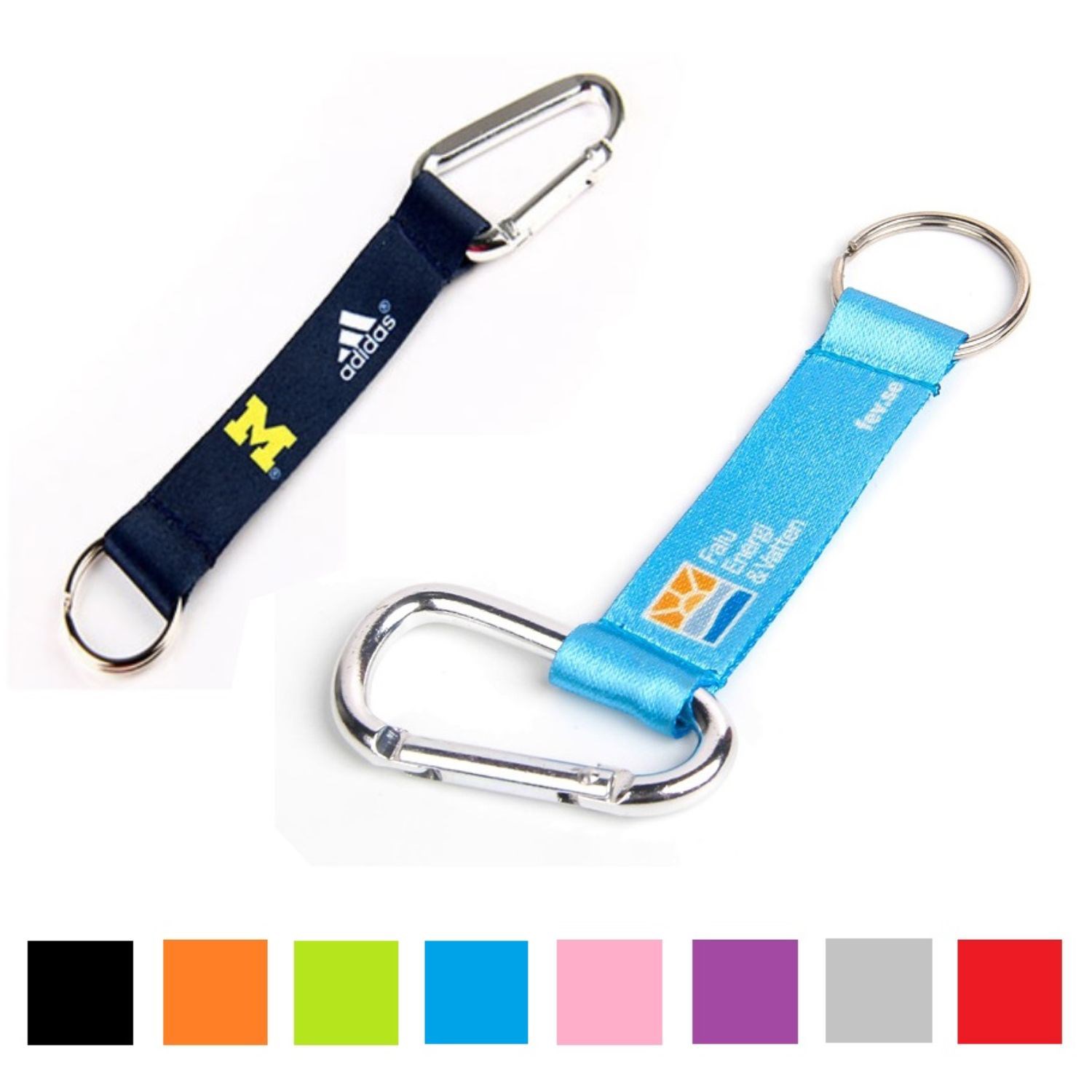3/4 inch Dye-Sublimation Carabiner Pocket Lanyards 20