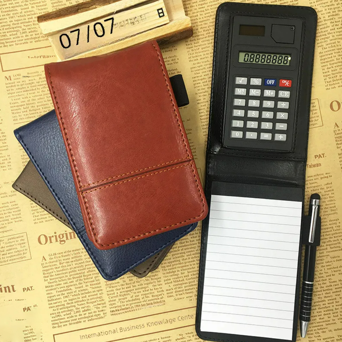 PU Leather Calculator Notepad 5