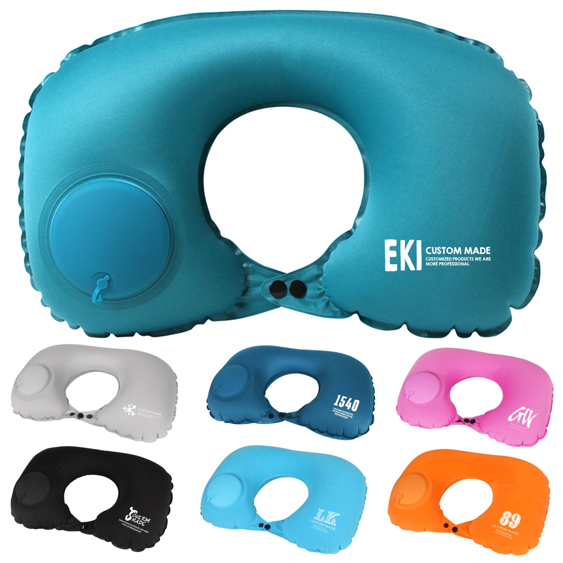 Portable Press Inflatable U Shape Neck Pillow 2