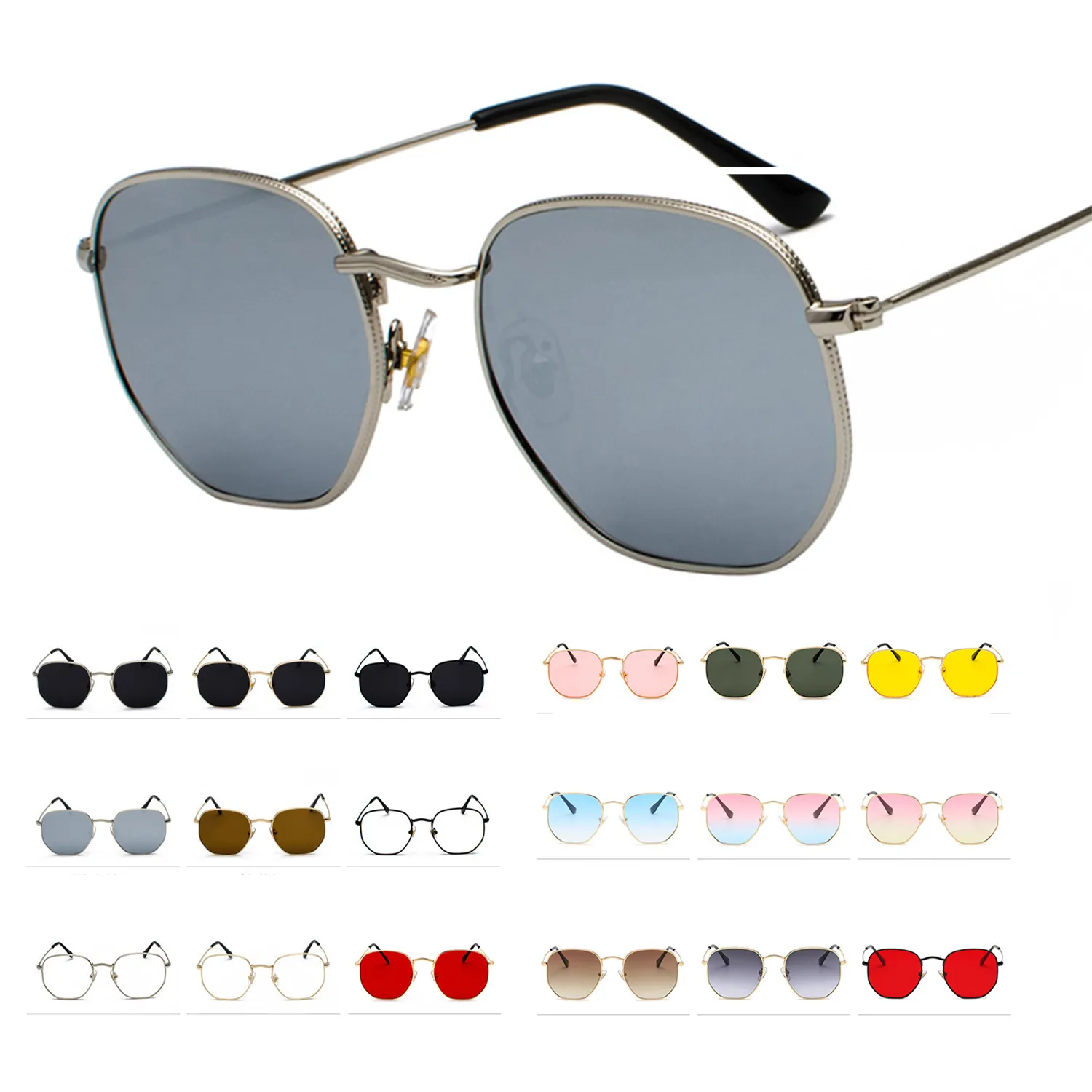 Irregular Metallic Sunglasses 1