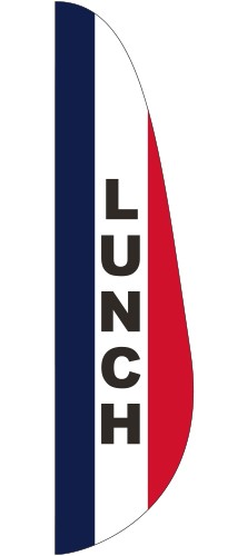"LUNCH" 3' x 12' Message Feather Flag 1