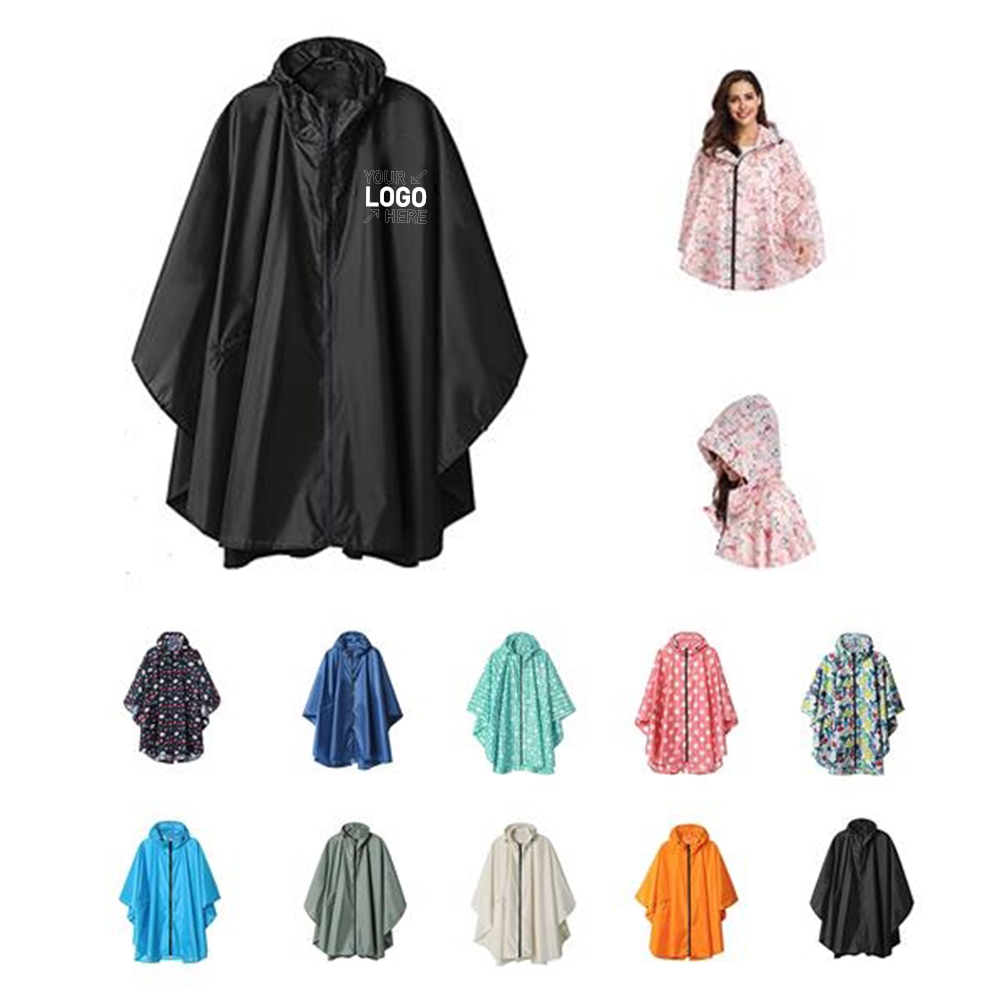 Rain Poncho Jacket Coat Hooded