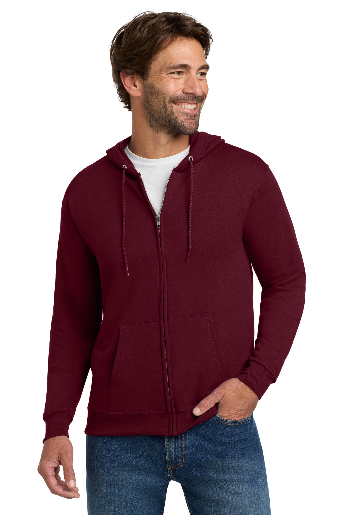 Hanes® EcoSmart Full-Zip Hooded Sweatshirt 45