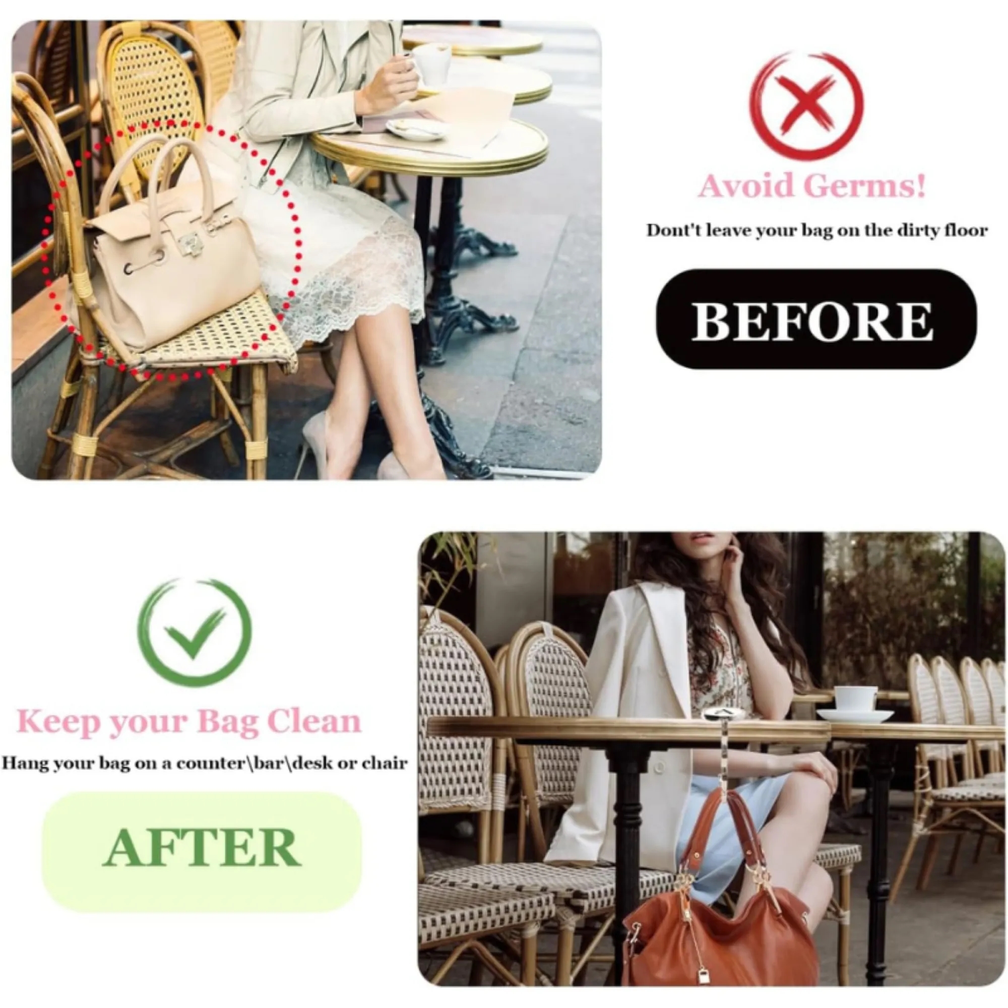 Portable Foldable Hanging Bag Hook Free Shipping 3