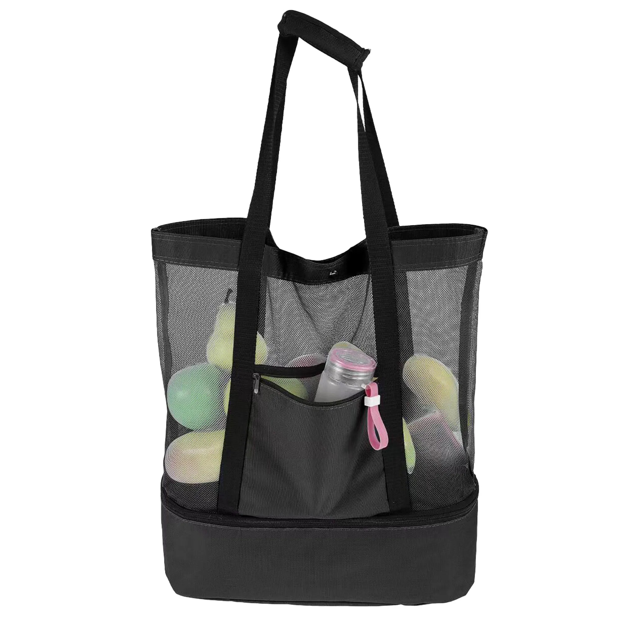 Two-in-One Insulated Beach Tote with Cooling Compartment, custom tote bag with logo imprint 4
