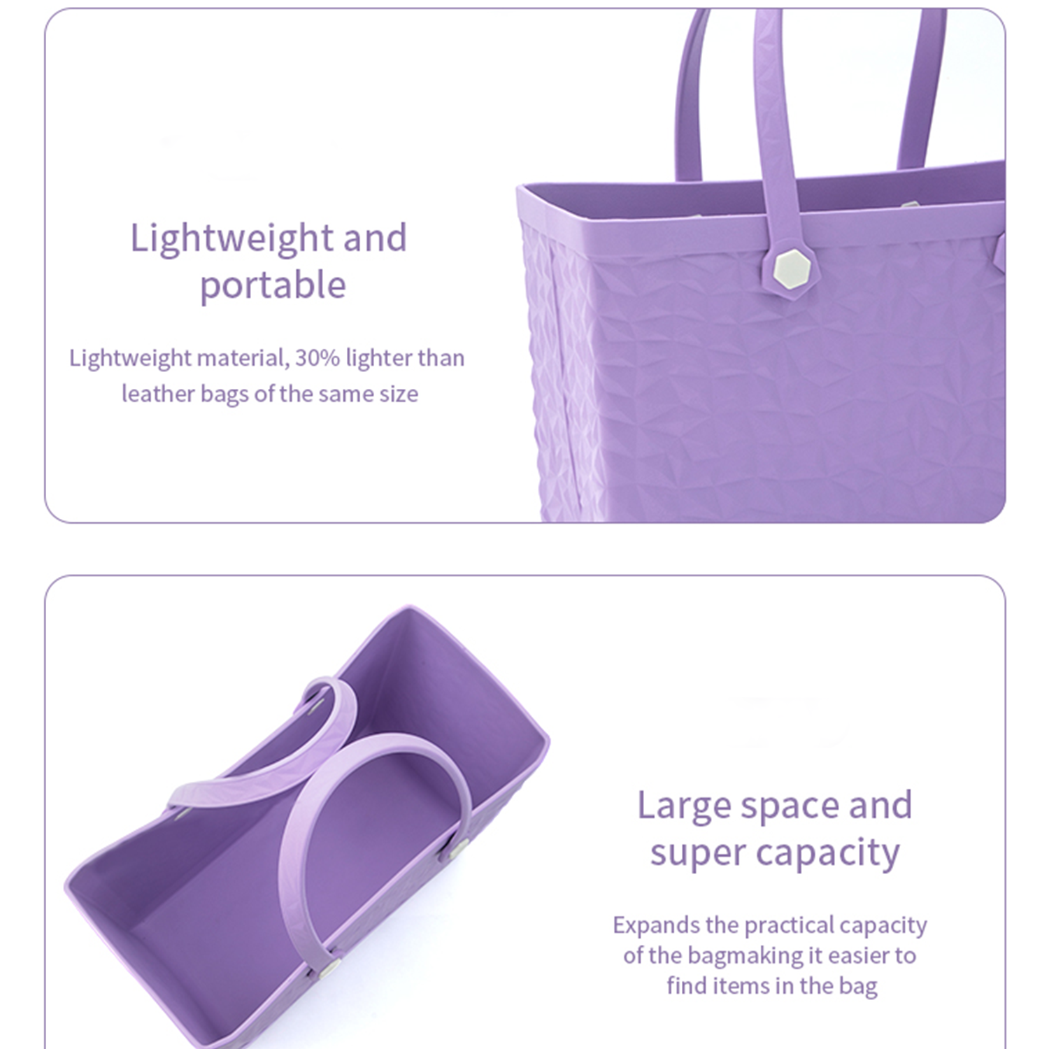 Waterproof Portable EVA Tote Bag for Beach Travel 4