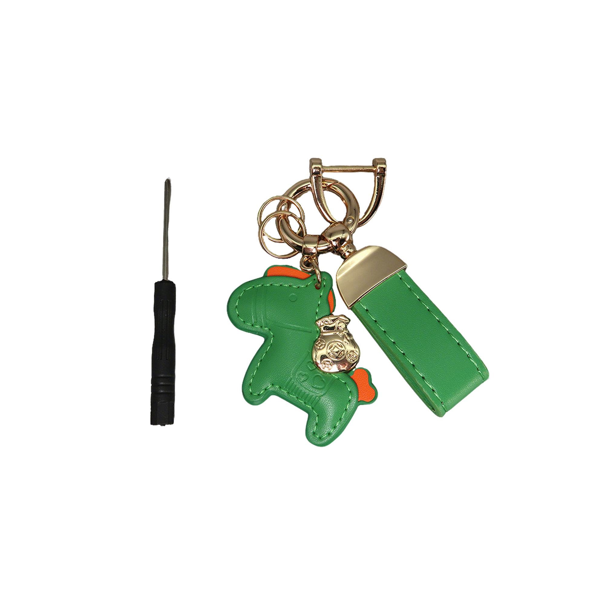 Polyurethane Pony Figure Key Ring With Strap 6.7" Length 38