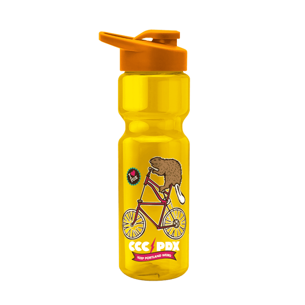 Blazer 28oz Transparent Bike Bottle w/Drink-thru Lid 2497