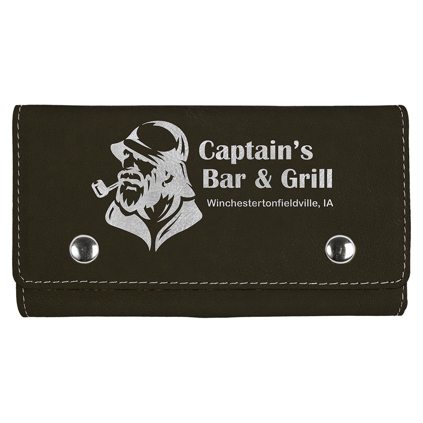Black/Silver Leatherette Card & Dice Set 1