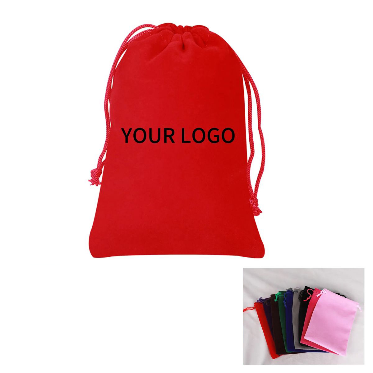 Festive Velvet Drawstring Bag for Seasonal Gifts 3