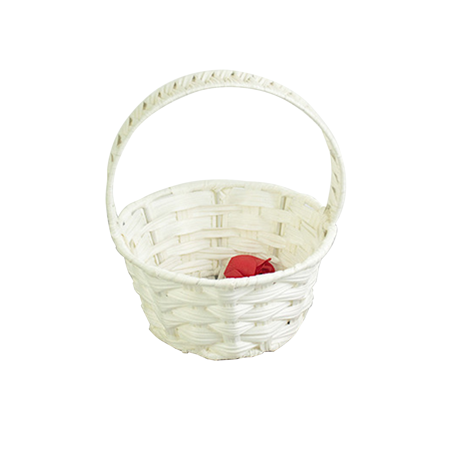 Rustic Style Small white Children Handheld Flower pvc Basket 6