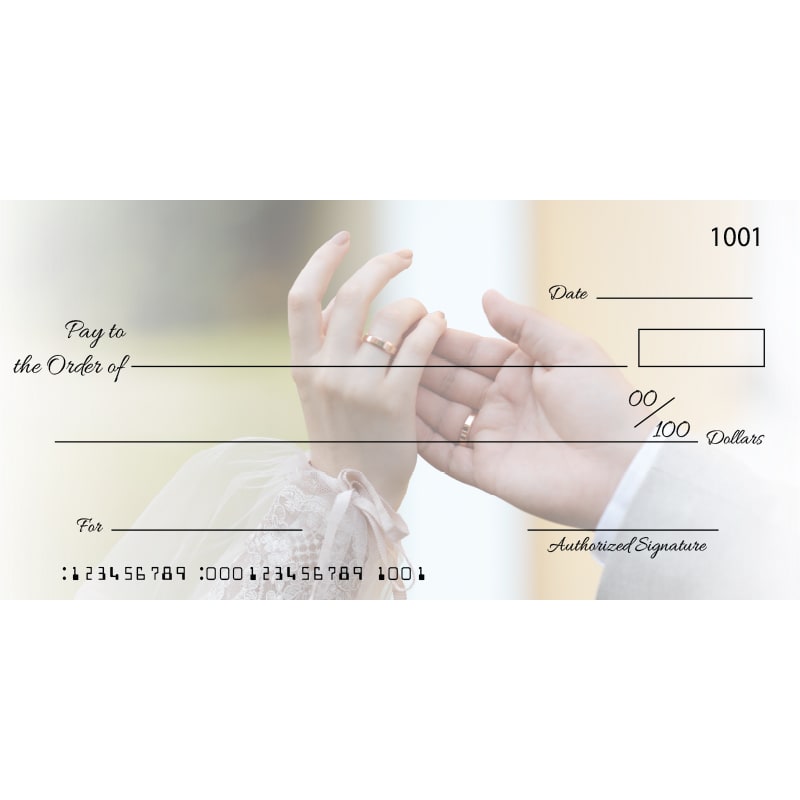 Custom Wedding Hand Big Checks 2