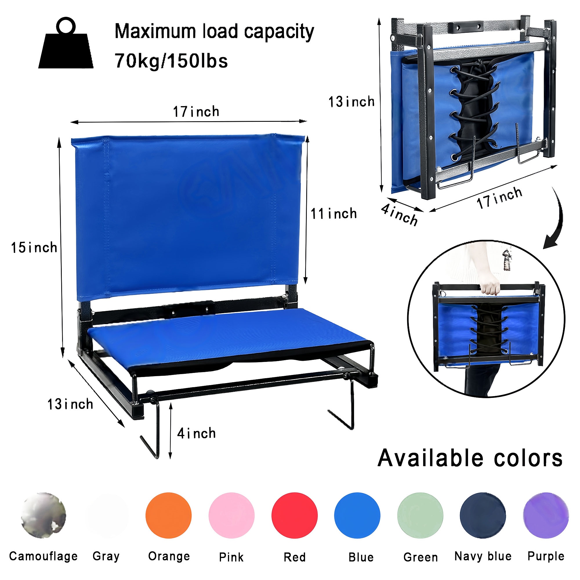 Outdoor Bleacher Portable Folding Stadium Seat 3