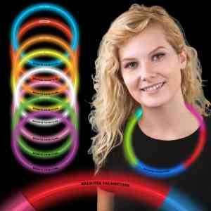 22" Rainbow Supreme 5 Color Light Up Glow Necklace