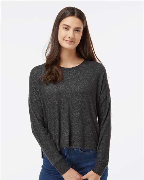 Women's Cuddle Fleece Boxy Crewneck Pullover - L06 71