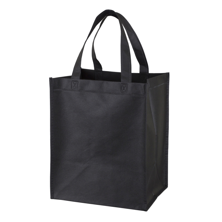10"W x 12"H x 8" Gusset - "FULL VIEW" Junior Large Imprint Grocery Shopping Tote Bag 16