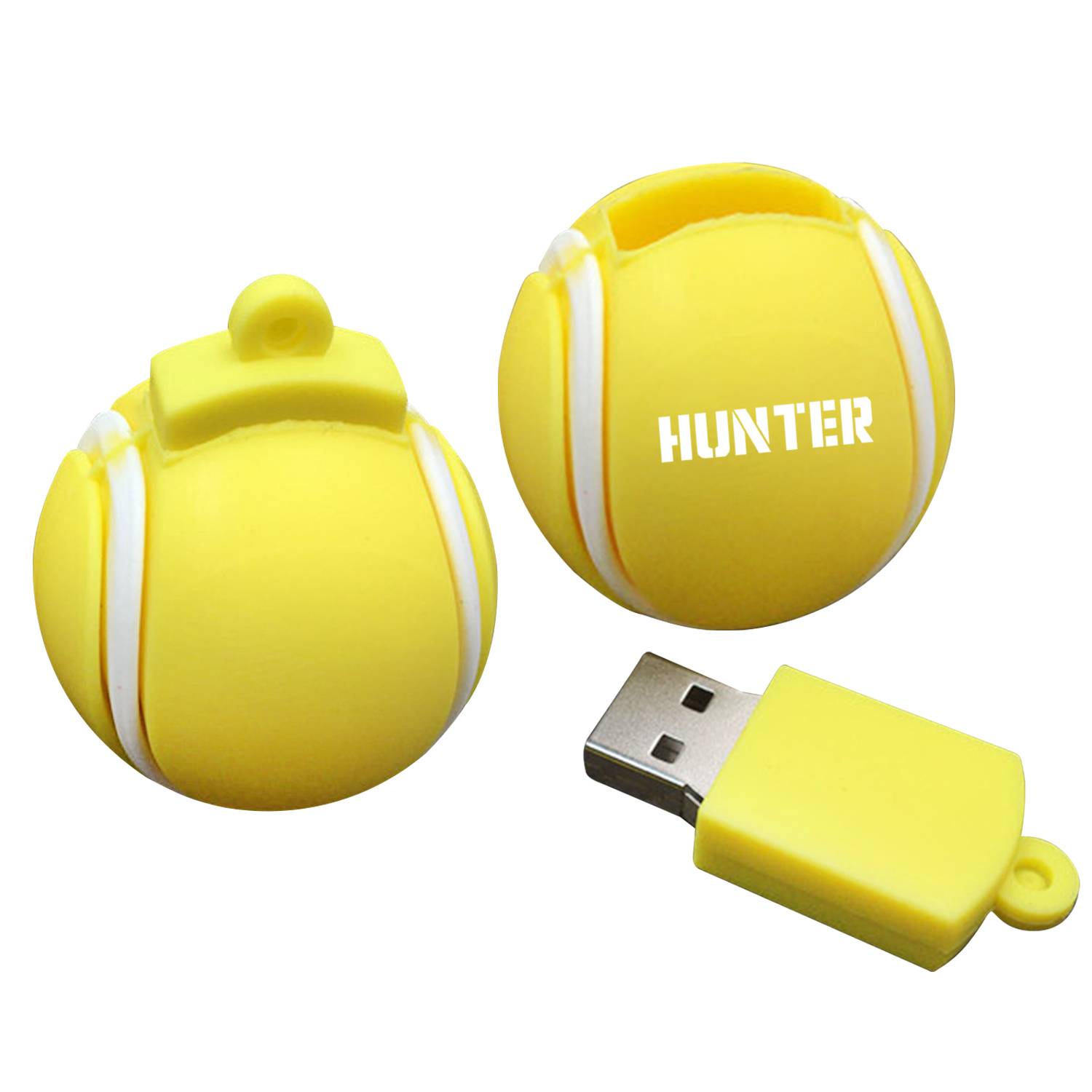 PVC spherical creative cartoon tennis U-disk 64GB