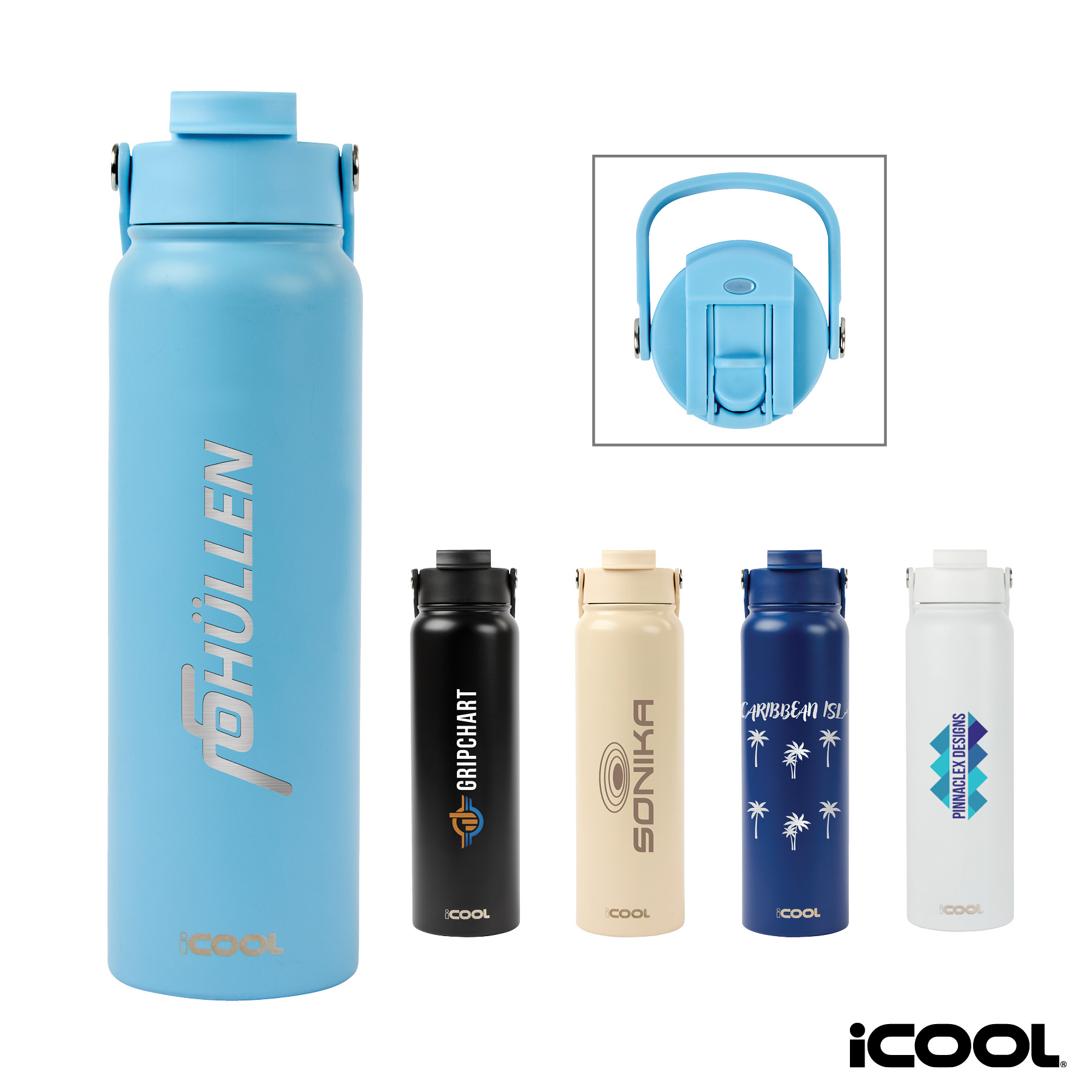 iCOOL® Glenwood 35 oz. Double Wall, Recycled Stainless Steel Water Bottle 31
