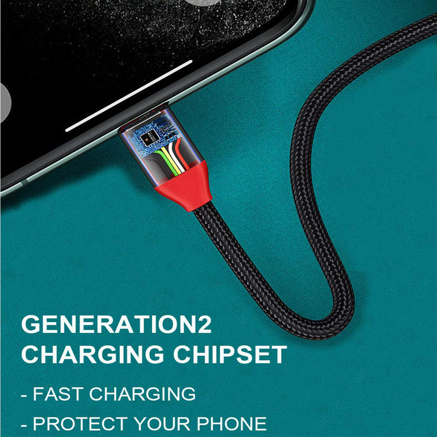 3 In 1 Nylon Multi Fast Charging Cable Magic Box 3