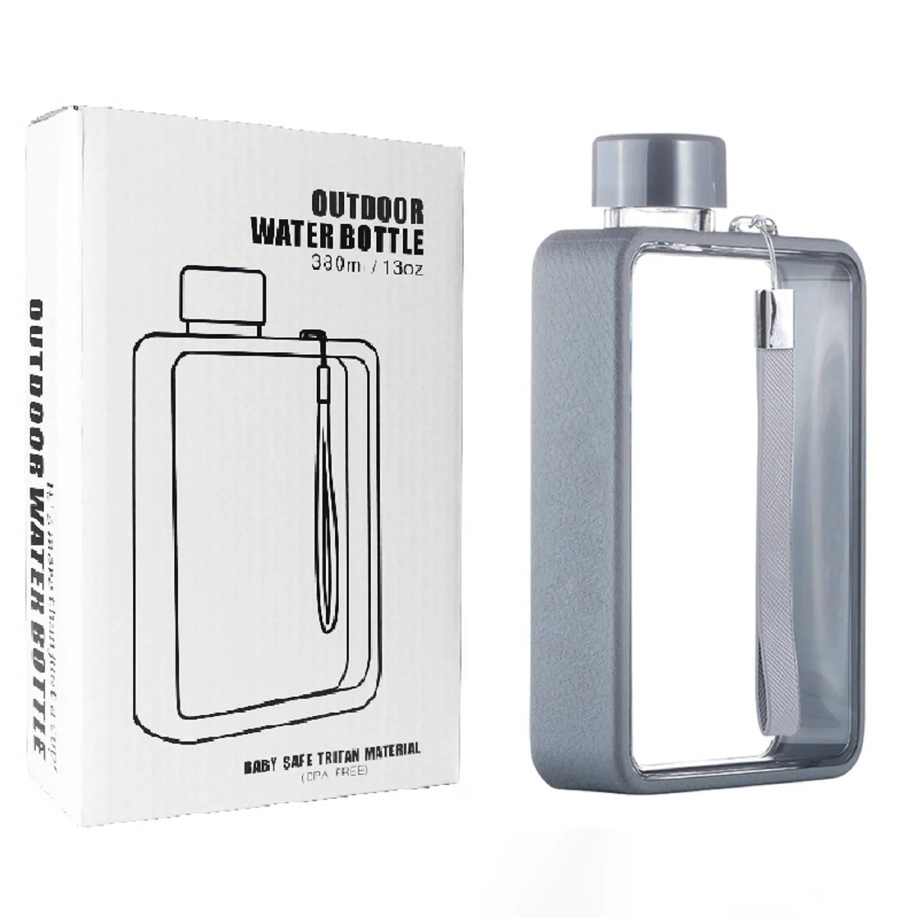 13oz Flat Water Bottle 9