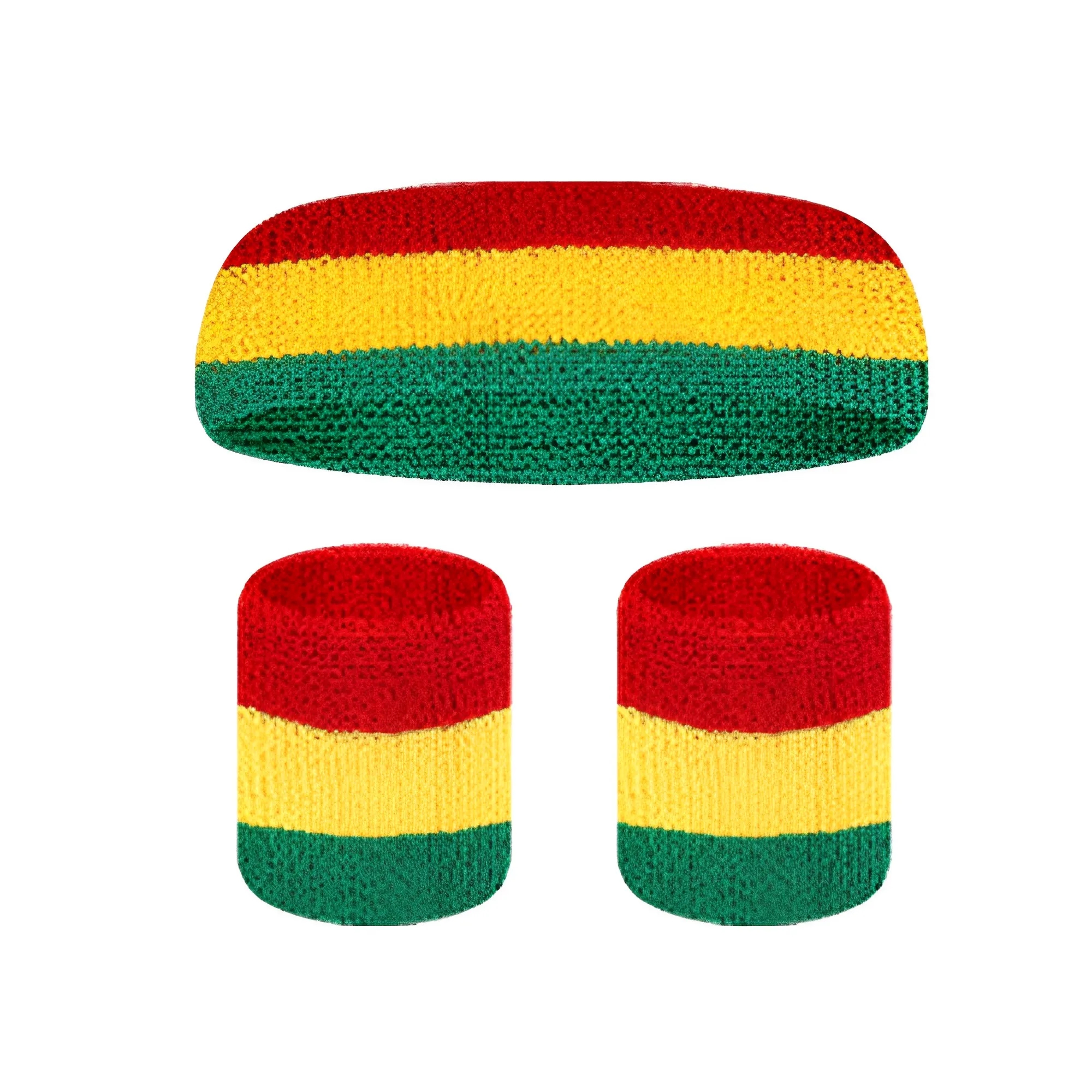 Cotton Towel Rainbow Sweat Headband & Wristband Set 8