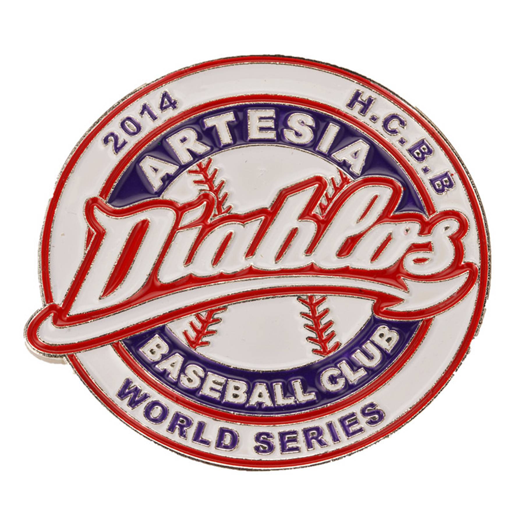 Alloy Double Sword Cross Baseball Football Game Badge 6