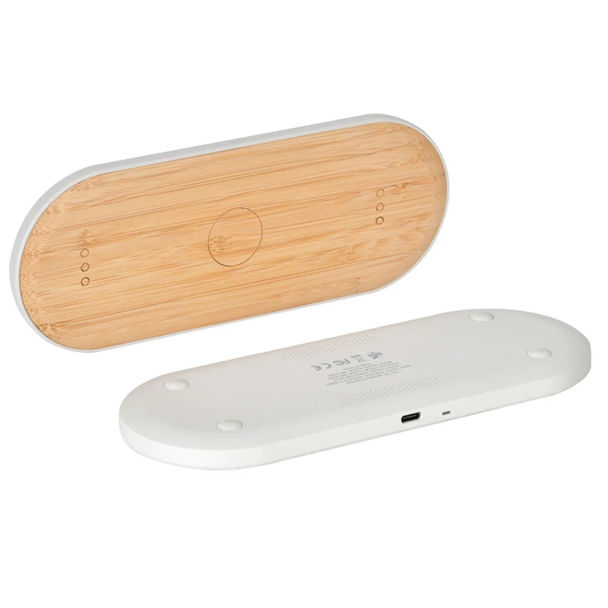Bamboo Wireless Charging Pad With Speakers 5