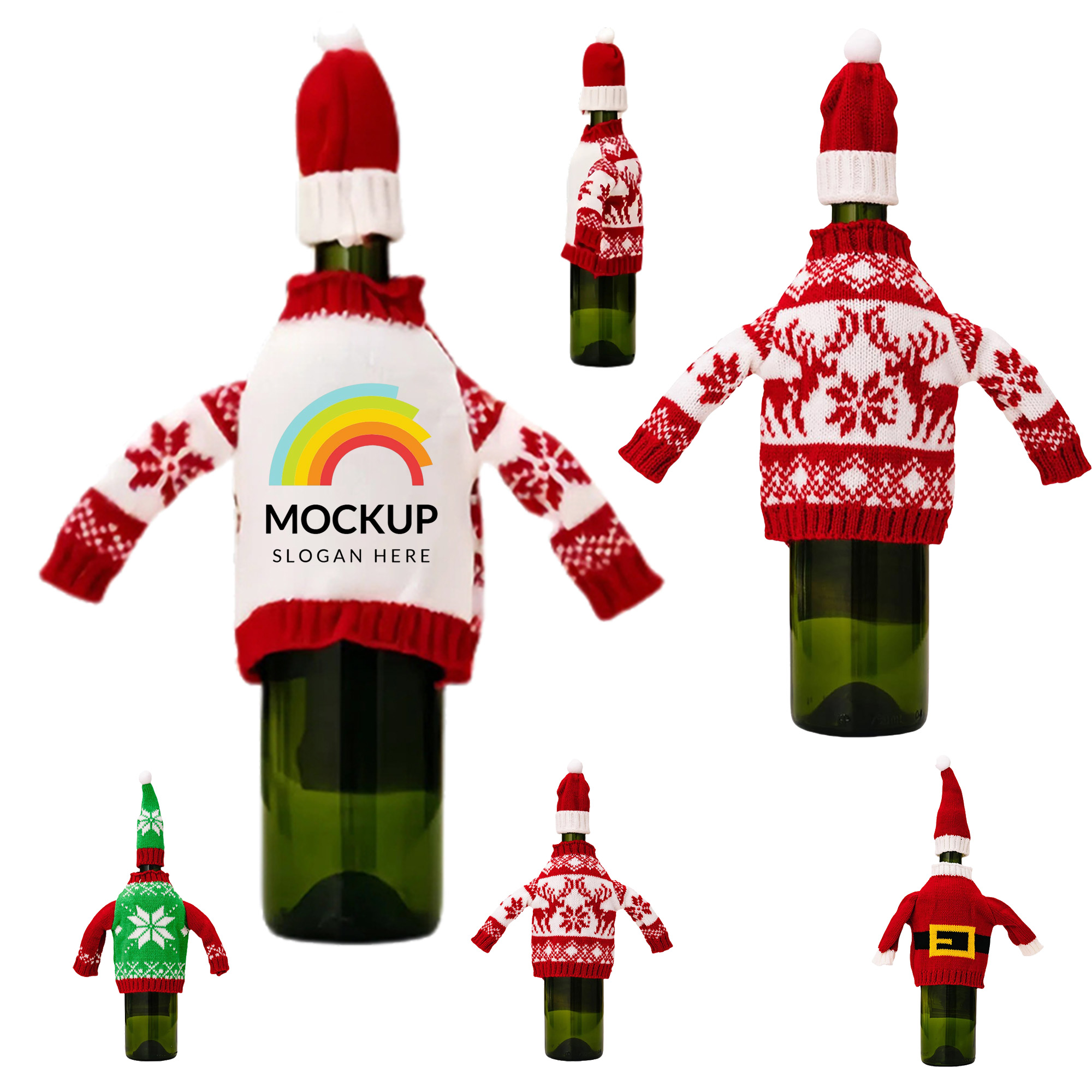 Christmas Wine Bottle Hat Cover 3