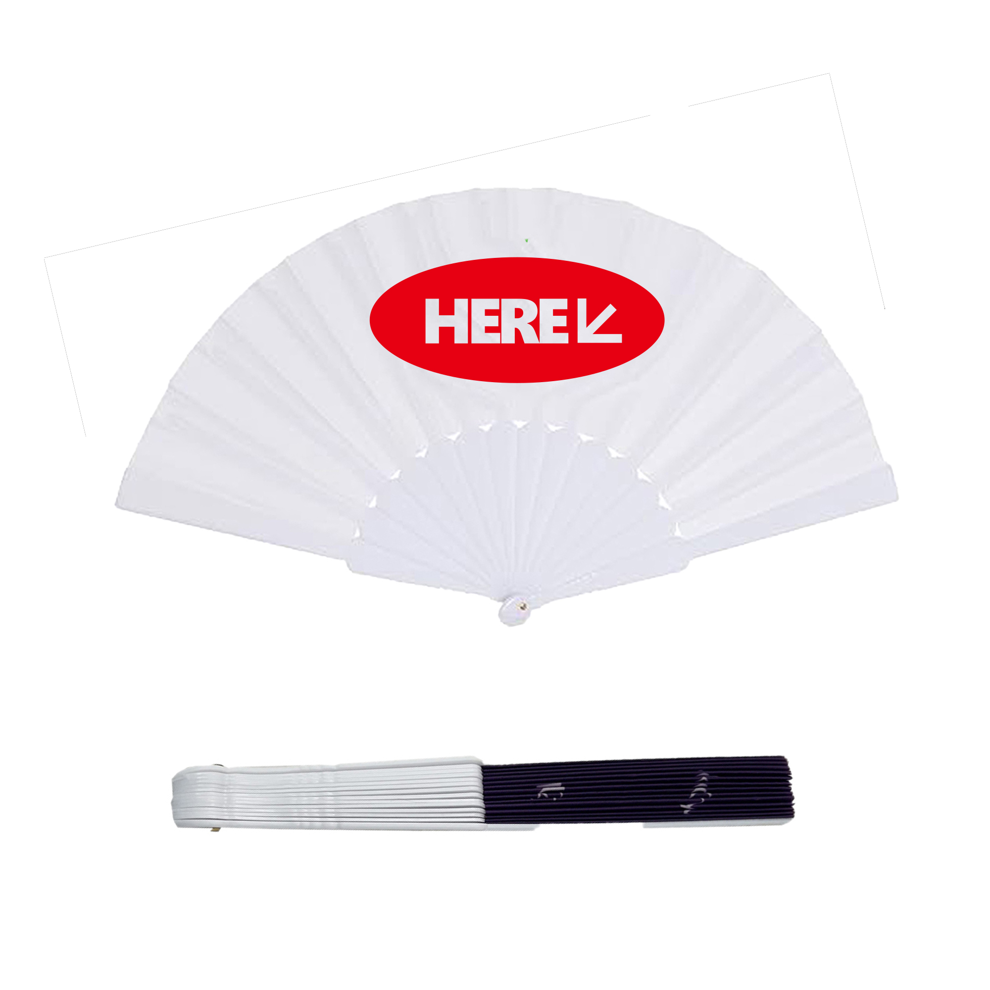 Elegant Foldable Bamboo & Polyester Hand Fan 2