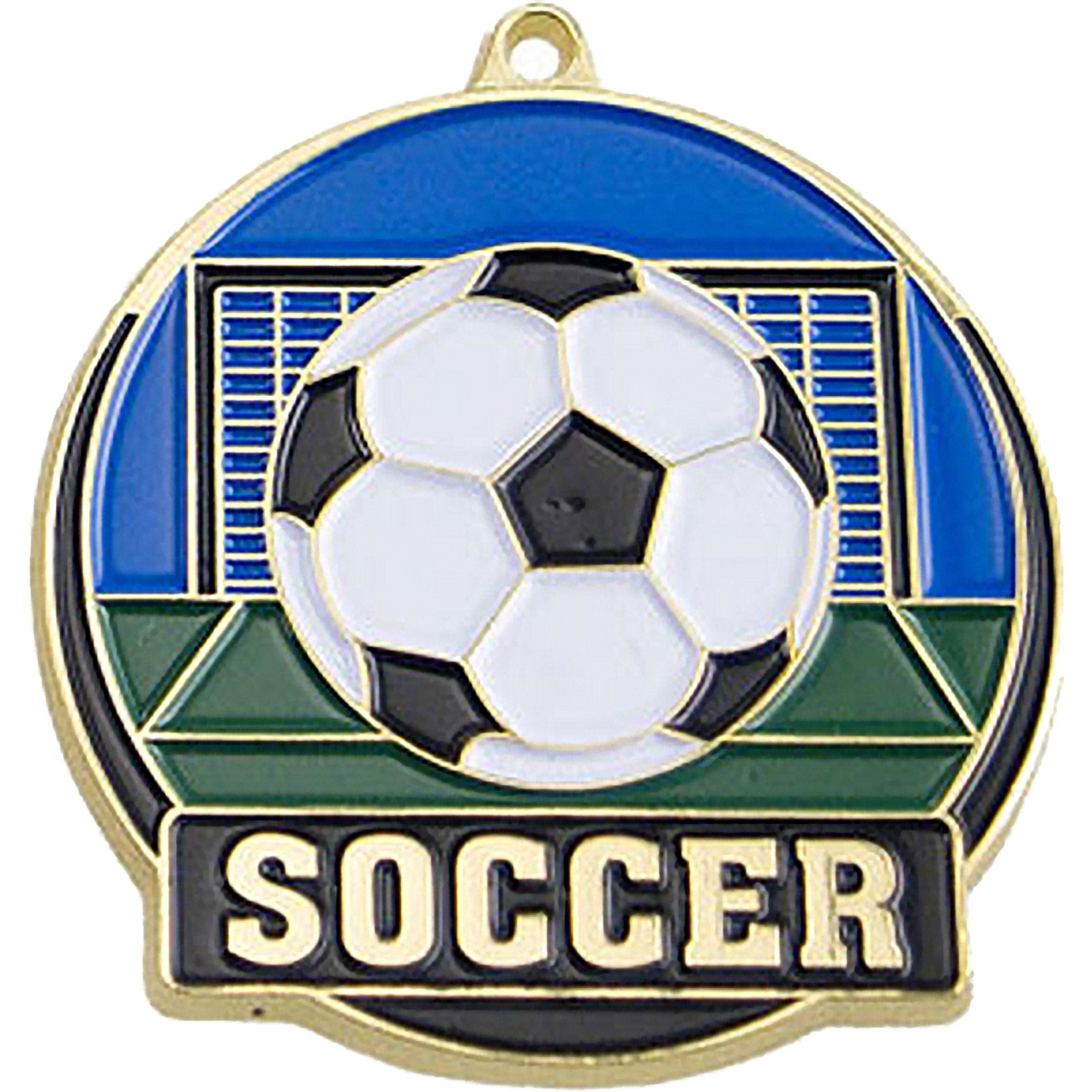 Stock Gold Enamel Sports Medals: Soccer