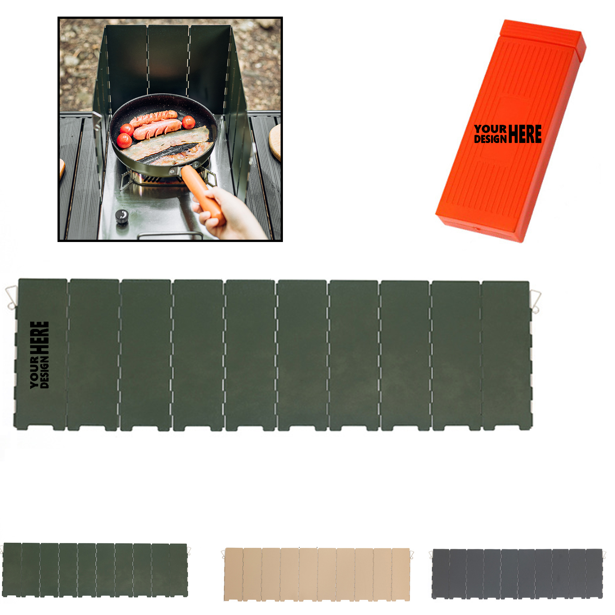 10-Piece Foldable and Portable Stove Wind Deflector with Baffles 2