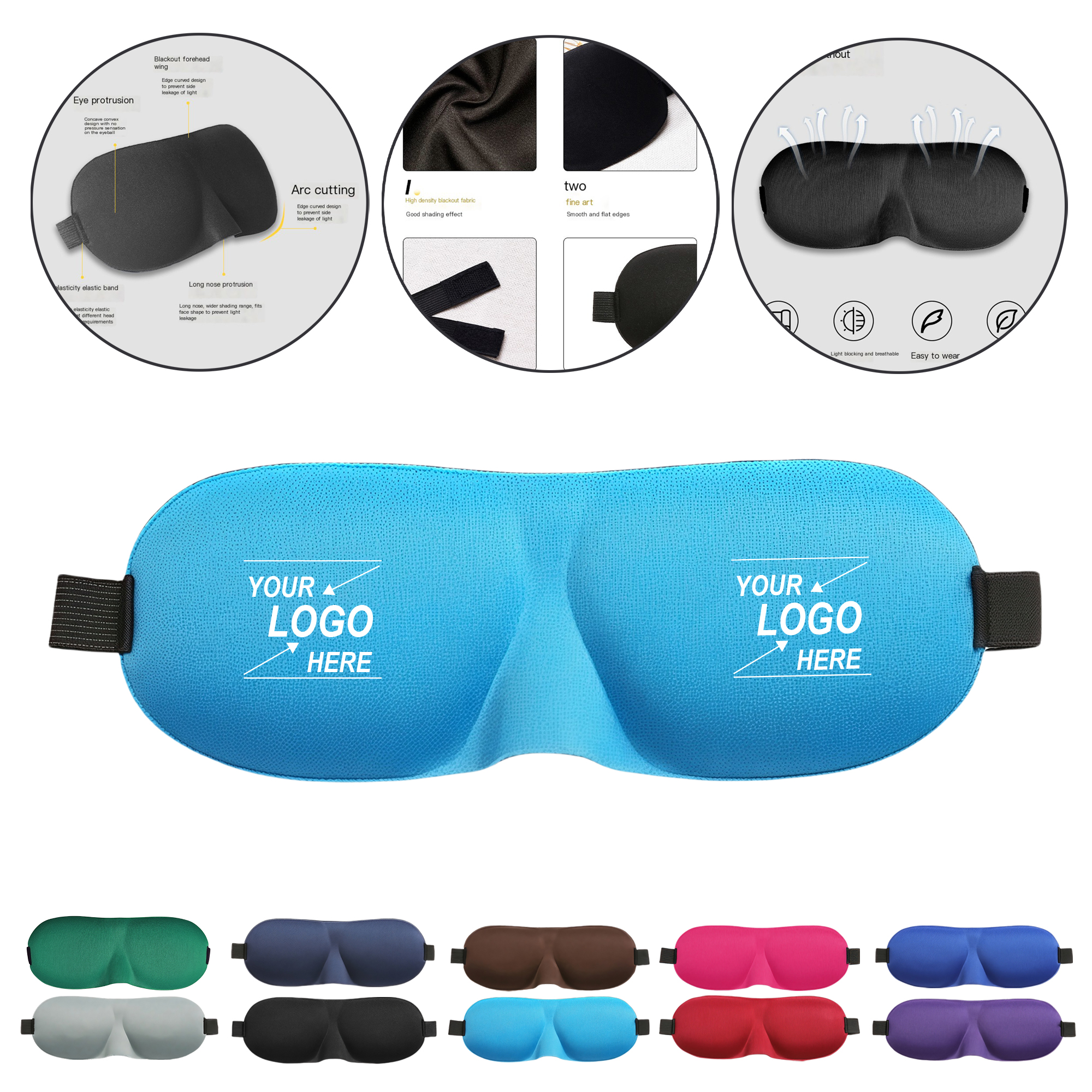 3D Contoured Sleep Eye Mask for Total Blackout 5