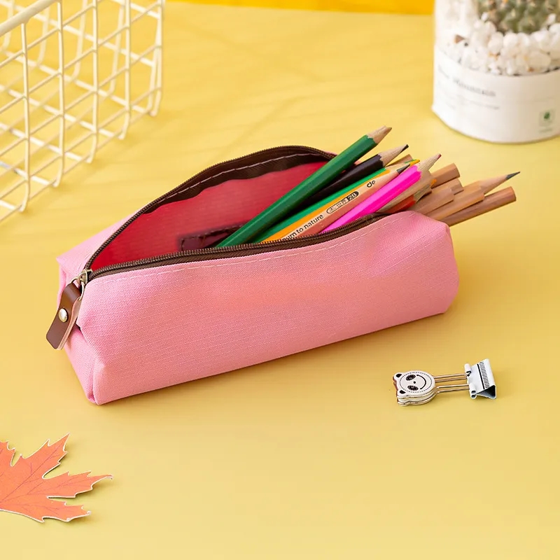 Pencil Bag With Zipper Closure, custom drawstring bag with logo imprint 2
