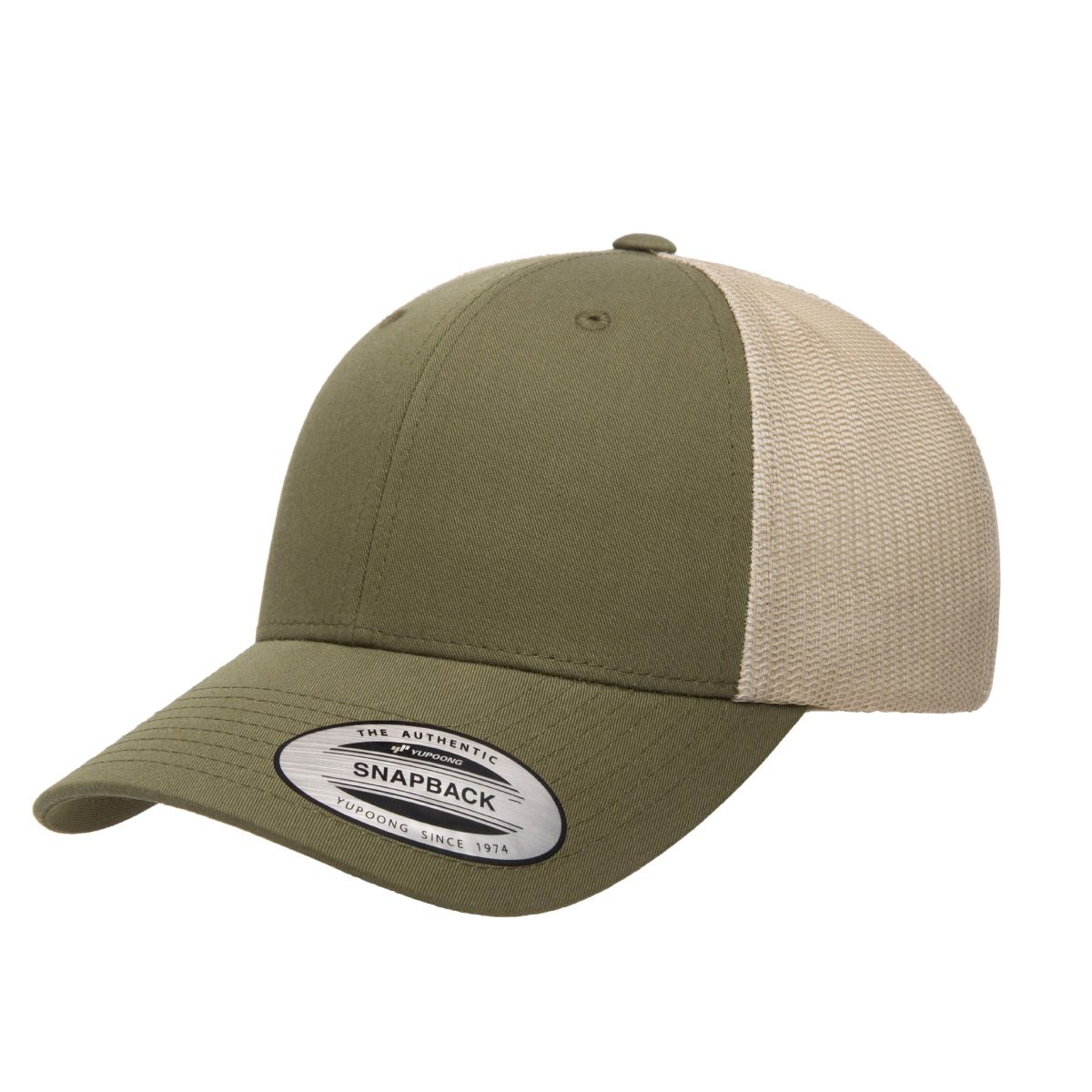 Yupoong 6601 YP Classics Elite Hat with Leatherette Patches or Embroidery 14