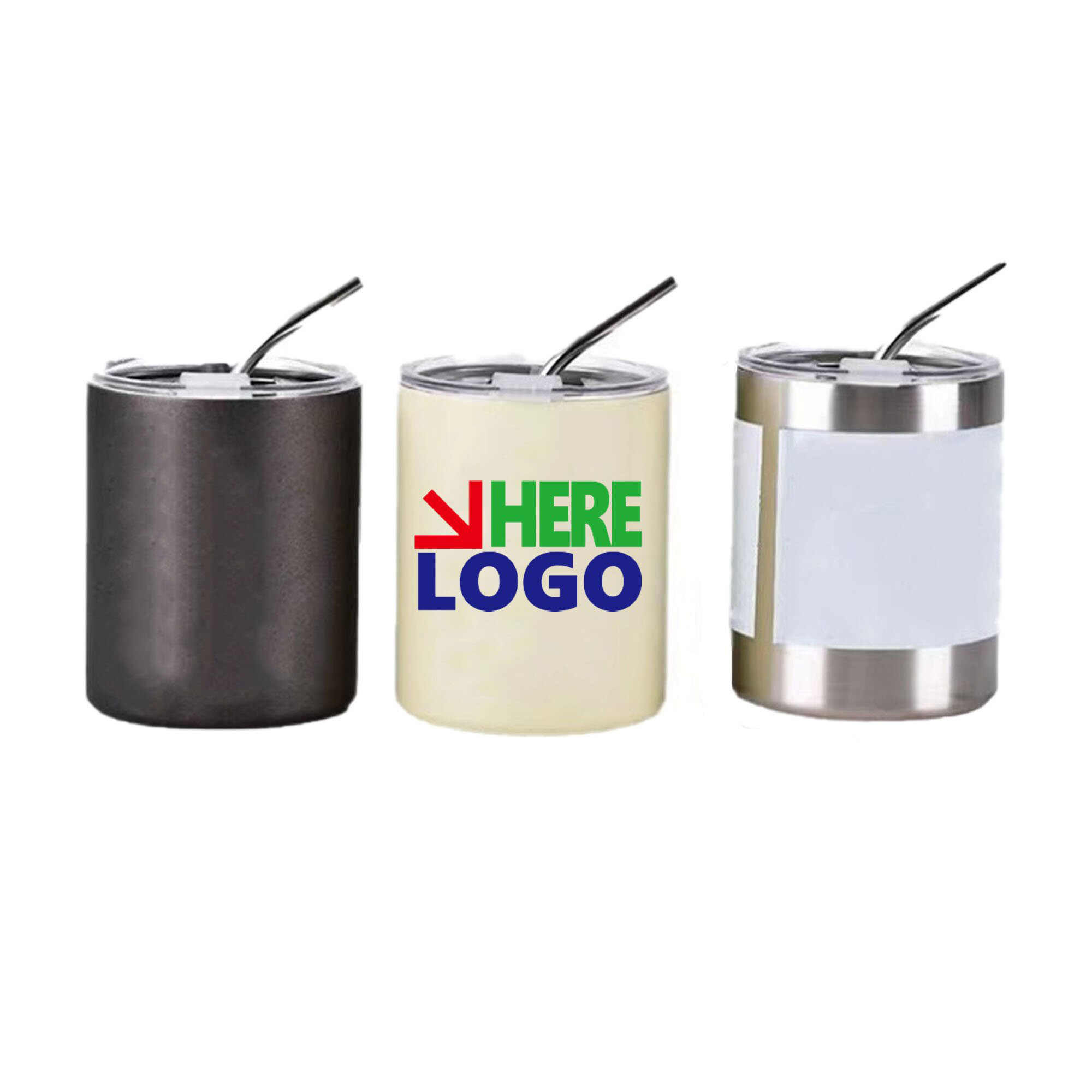 Stainless Steel Straw Thermos Mug 1