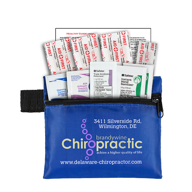 "SAFETY ZIP" 10 Piece Hand Sanitizer First Aid Kit 12