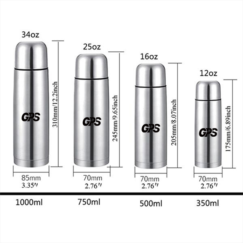 34Oz Insulated Vacuum Flask, custom water bottle with logo imprint 2